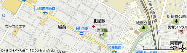 愛知県岡崎市上和田町北屋敷64周辺の地図