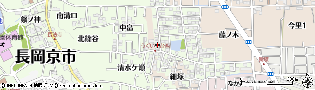 京都府長岡京市うぐいす台99周辺の地図