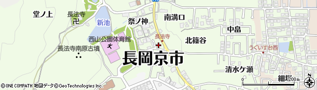 京都府長岡京市長法寺南谷4周辺の地図