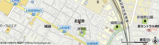 愛知県岡崎市上和田町周辺の地図