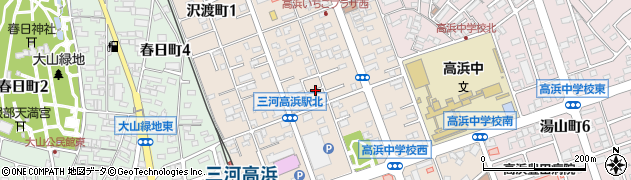 愛知県高浜市沢渡町周辺の地図