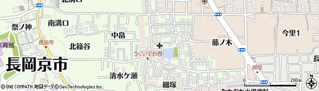 京都府長岡京市うぐいす台105周辺の地図