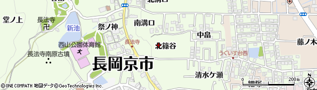京都府長岡京市長法寺周辺の地図