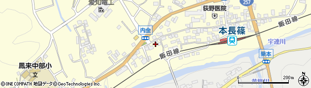 愛知県新城市長篠（段子）周辺の地図