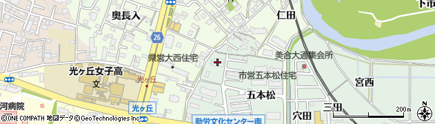 岡崎市役所　その他の施設社会福祉センター周辺の地図