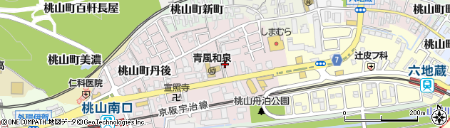 京都府京都市伏見区桃山町和泉周辺の地図