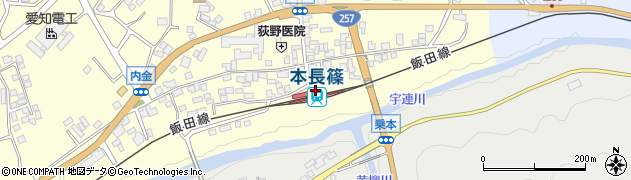 愛知県新城市周辺の地図