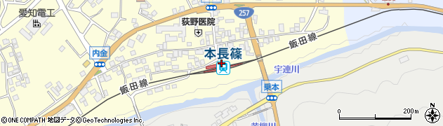 本長篠駅周辺の地図
