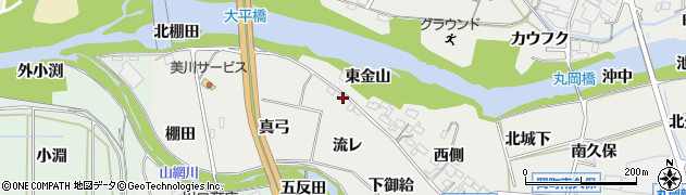 愛知県岡崎市岡町（流レ）周辺の地図