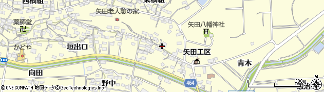 愛知県常滑市矢田東根組173周辺の地図