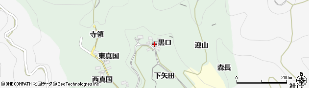愛知県新城市牛倉（黒口）周辺の地図