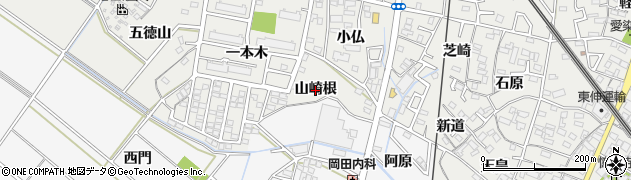 愛知県安城市古井町（山崎根）周辺の地図