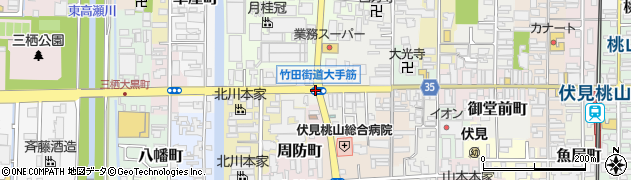 京都府京都市伏見区西大手町周辺の地図