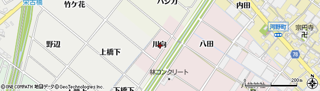 愛知県安城市川島町川向周辺の地図