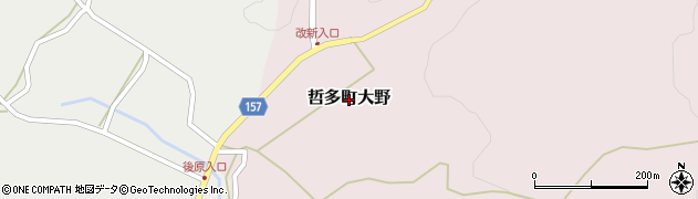 岡山県新見市哲多町大野周辺の地図
