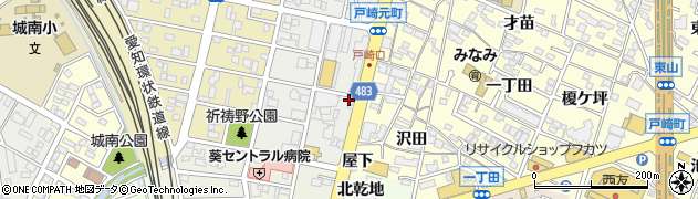 名鉄岡崎タクシー株式会社　配車センター周辺の地図