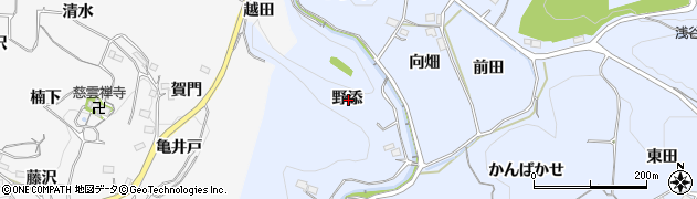 愛知県新城市浅谷野添周辺の地図