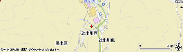 京都府宇治市西笠取辻出川西周辺の地図