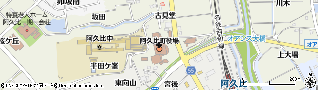 愛知県知多郡阿久比町卯坂殿越周辺の地図