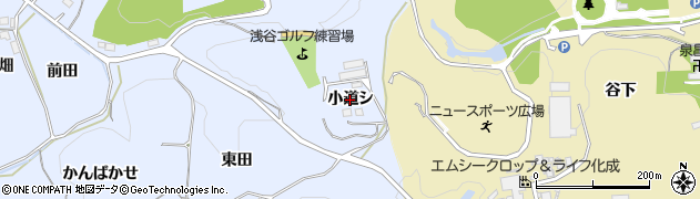愛知県新城市浅谷（小道シ）周辺の地図