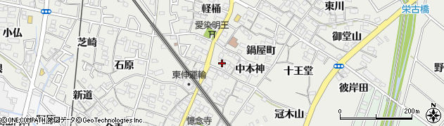 愛知県安城市古井町中本神29周辺の地図