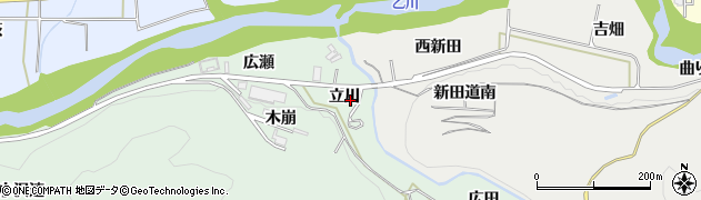 愛知県岡崎市保母町（立川）周辺の地図