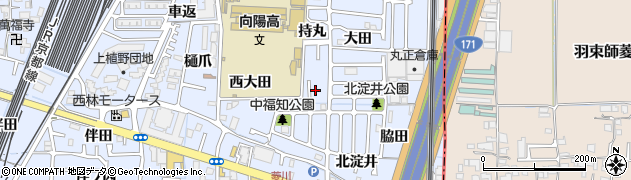 京都府向日市上植野町中福知10周辺の地図