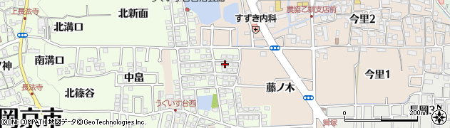 京都府長岡京市うぐいす台138周辺の地図