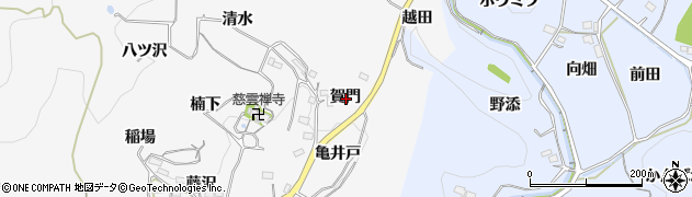 愛知県新城市須長賀門周辺の地図