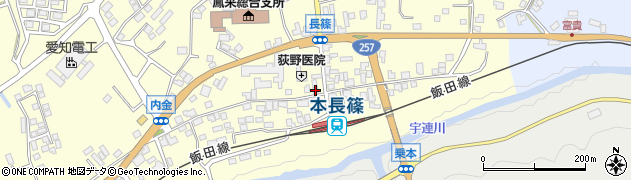 愛知県新城市長篠下り筬57周辺の地図