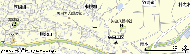 愛知県常滑市矢田東根組175周辺の地図
