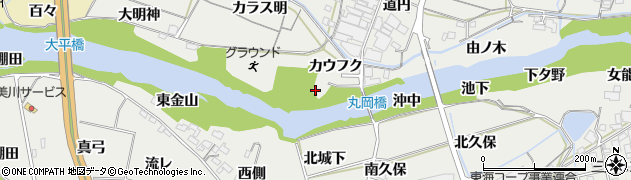 愛知県岡崎市丸山町外河原周辺の地図