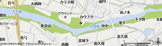 愛知県岡崎市丸山町（外河原）周辺の地図