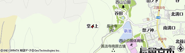 京都府長岡京市長法寺（堂ノ上）周辺の地図
