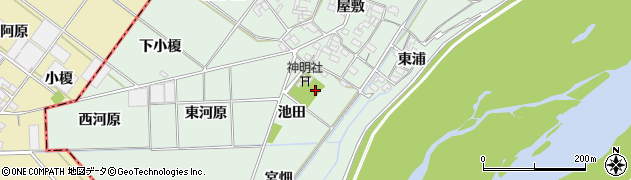 愛知県岡崎市下佐々木町周辺の地図