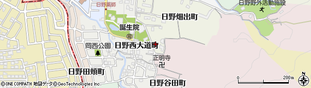京都府京都市伏見区日野畑出町50周辺の地図