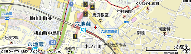 京都府宇治市六地蔵奈良町71周辺の地図