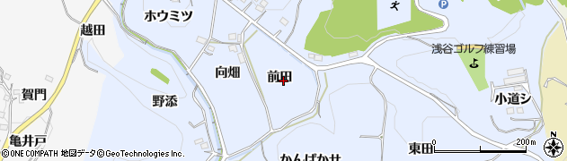 愛知県新城市浅谷（前田）周辺の地図