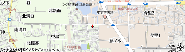 京都府長岡京市うぐいす台148周辺の地図