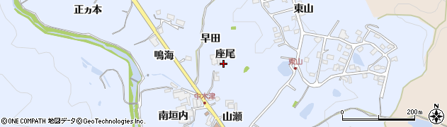 兵庫県川辺郡猪名川町木津座尾周辺の地図