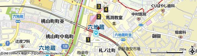 京都府宇治市六地蔵奈良町周辺の地図