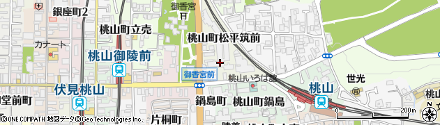 京都府京都市伏見区桃山町松平筑前周辺の地図