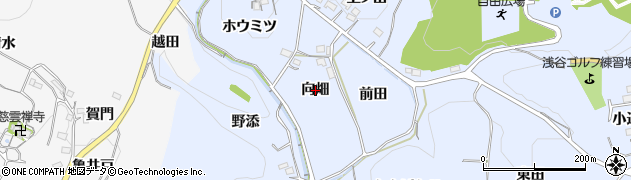 愛知県新城市浅谷（向畑）周辺の地図