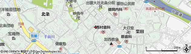 兵庫県加西市北条町北条周辺の地図