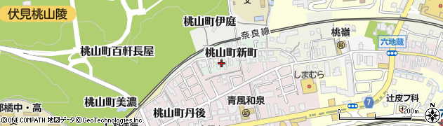 京都府京都市伏見区桃山町新町14周辺の地図