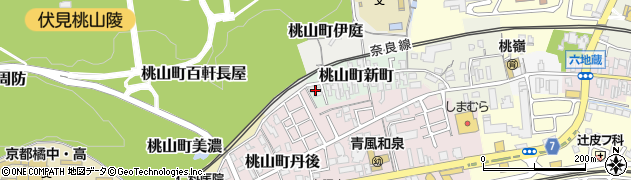 京都府京都市伏見区桃山町新町2周辺の地図