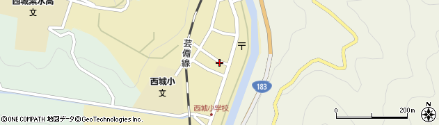 広島県庄原市西城町西城122周辺の地図