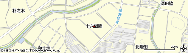 愛知県常滑市矢田（十六廻間）周辺の地図