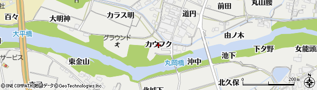 愛知県岡崎市丸山町（カウフク）周辺の地図