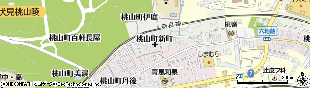 京都府京都市伏見区桃山町新町22周辺の地図
